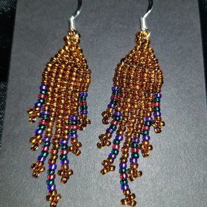 WOW!! Gold, Purple & Blue Earrings!